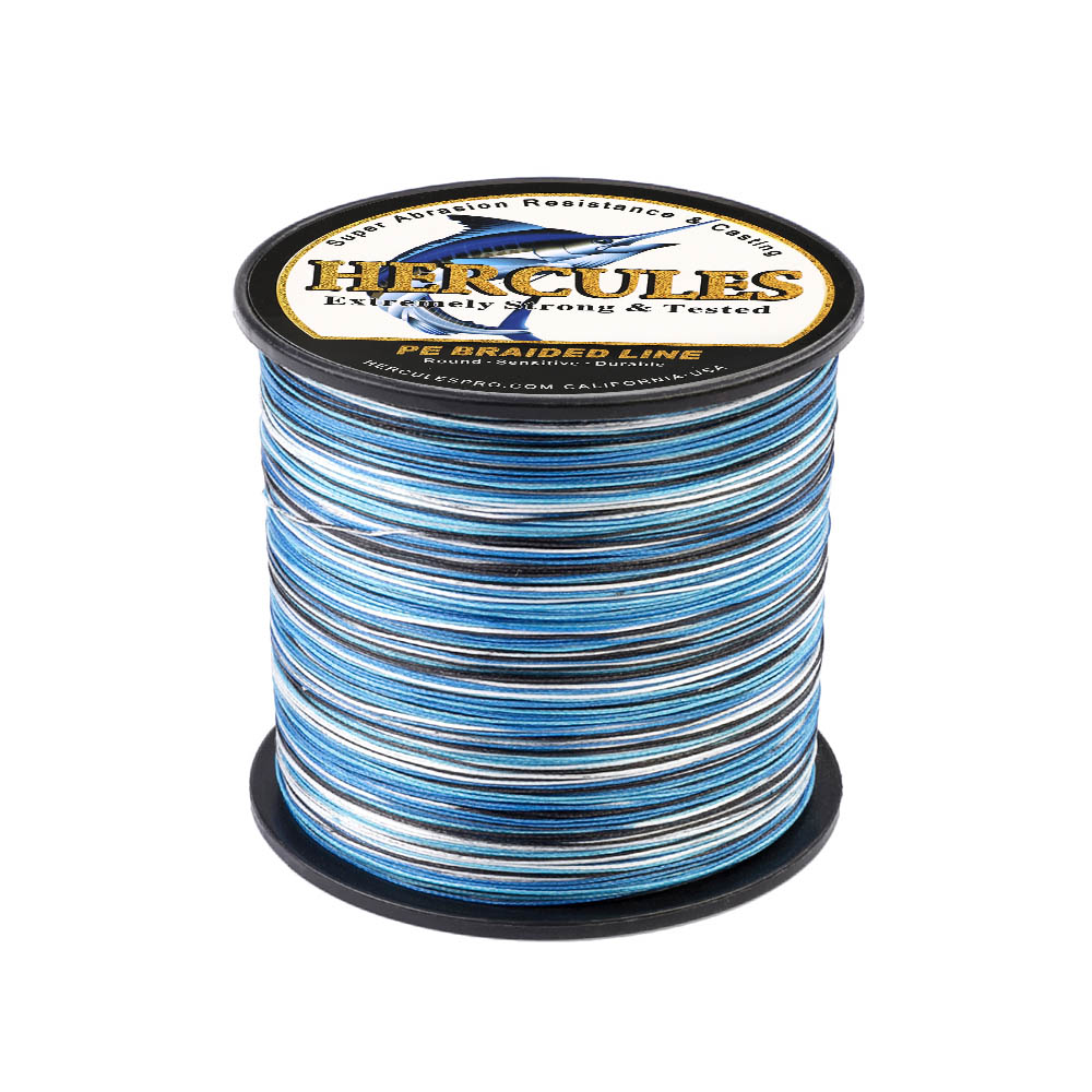 500M 547Yds Camo Blue 10lb-300lb HERCULES PE braid Fishing Line 8 Strands HERCULES