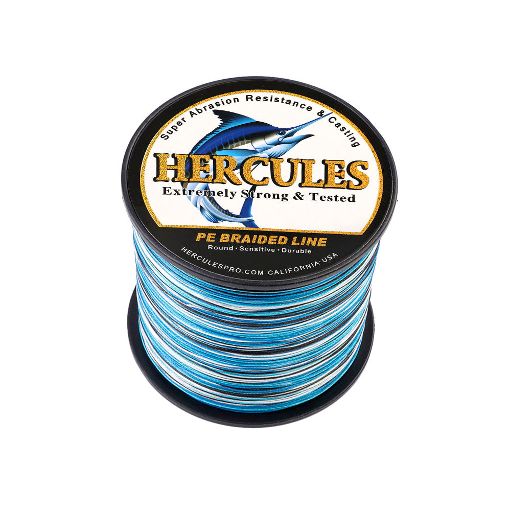 500M 547Yds Camo Blue 10lb-300lb HERCULES PE braid Fishing Line 8 Strands HERCULES