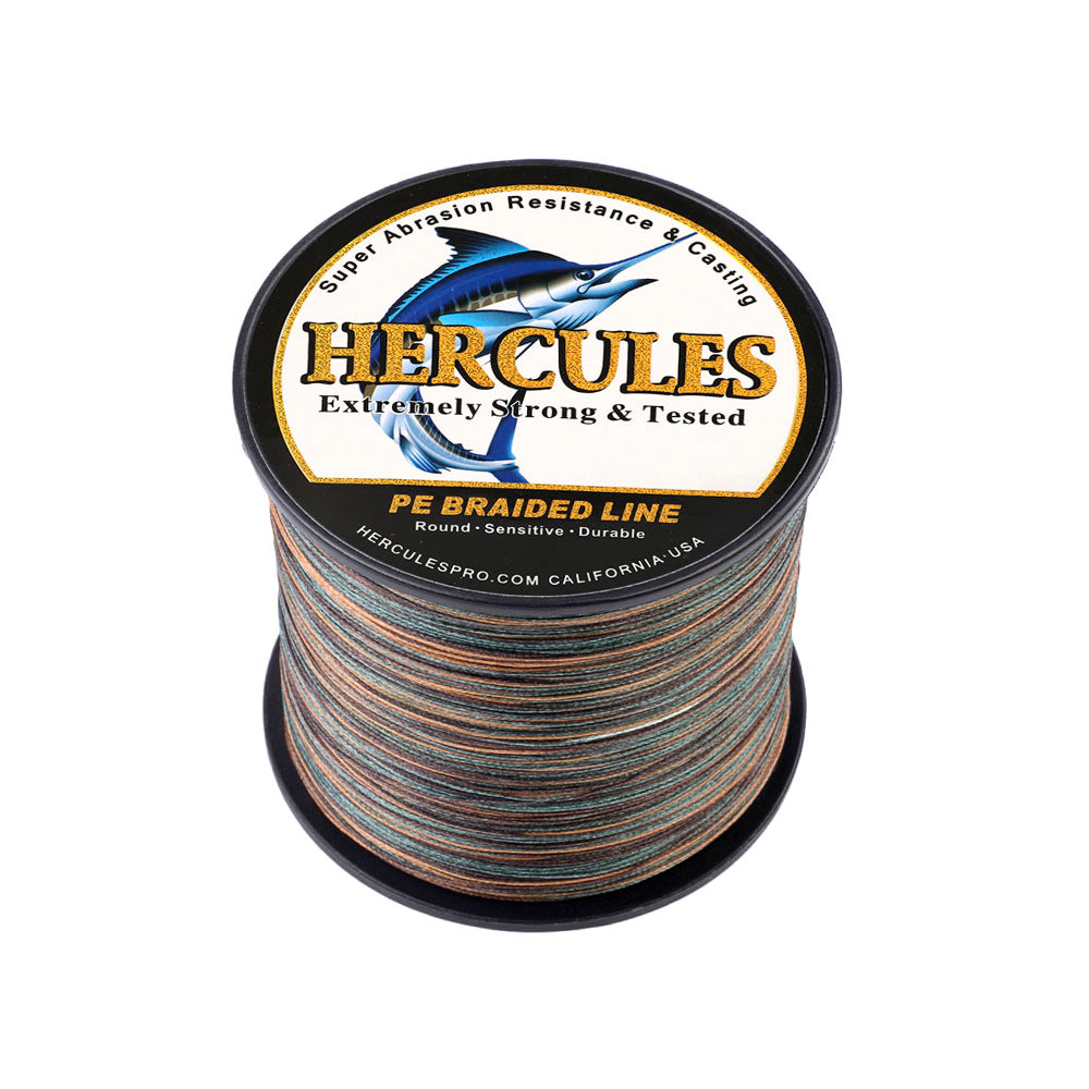 500M 547Yds Camouflage 10lb-300lb HERCULES PE braid Fishing Line 8 Strands HERCULES