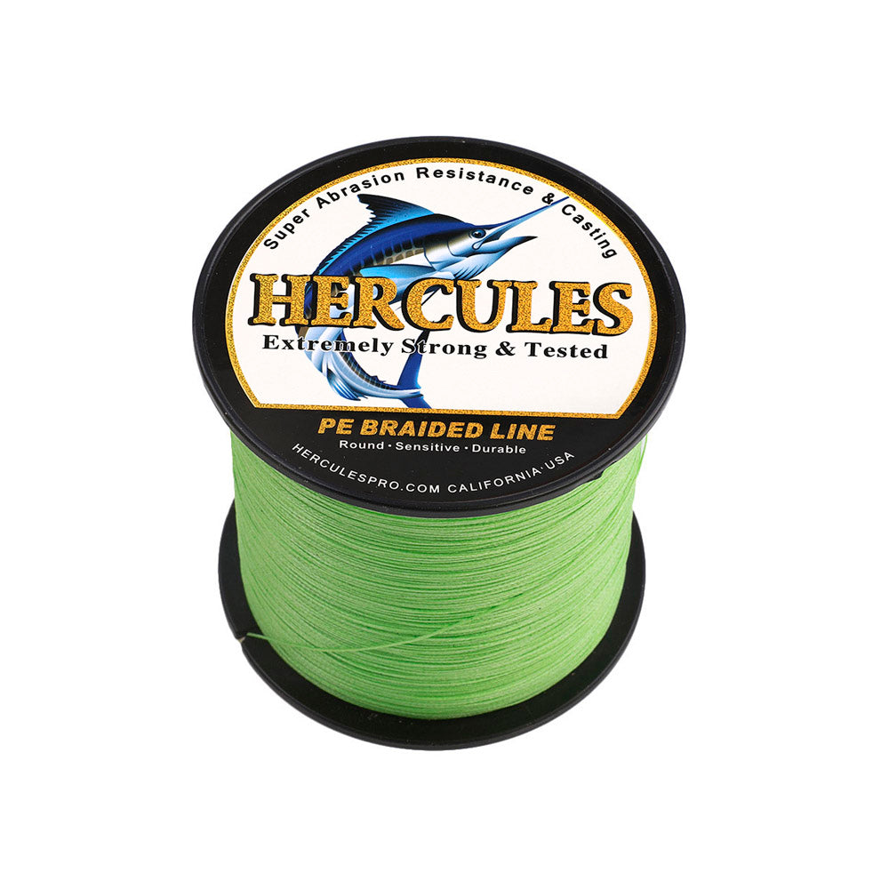500M 547Yds Fluorescent Green 10lb-300lb HERCULES PE Braided Fishing Line 8 Strands HERCULES