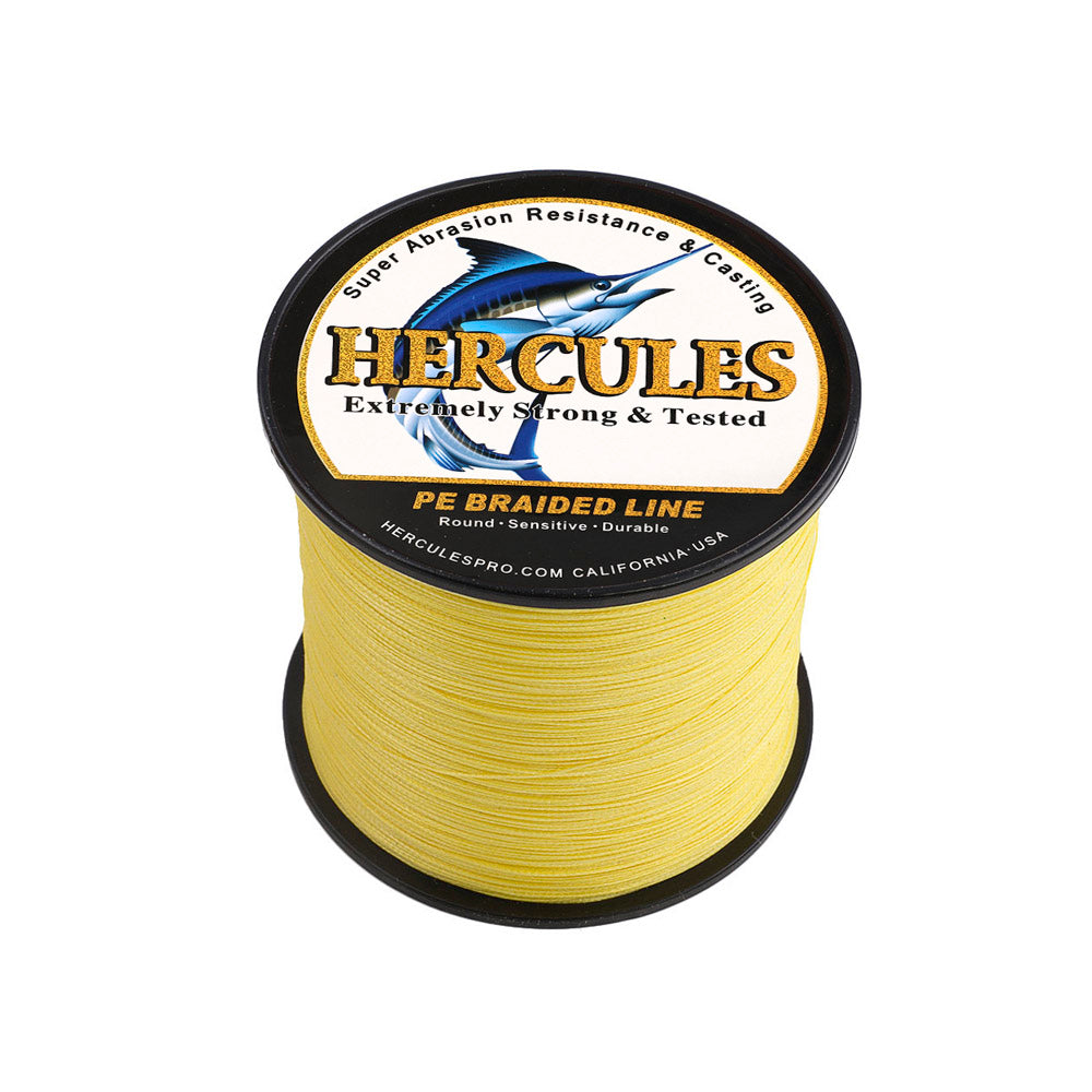 500M 547Yds Yellow 10lb-300lb HERCULES PE braid Fishing Line 8 Strands HERCULES
