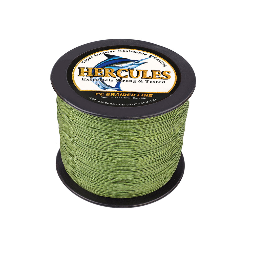 500M 547Yds Army Green 10lb-300lb HERCULES PE braid Fishing Line 8 Strands HERCULES