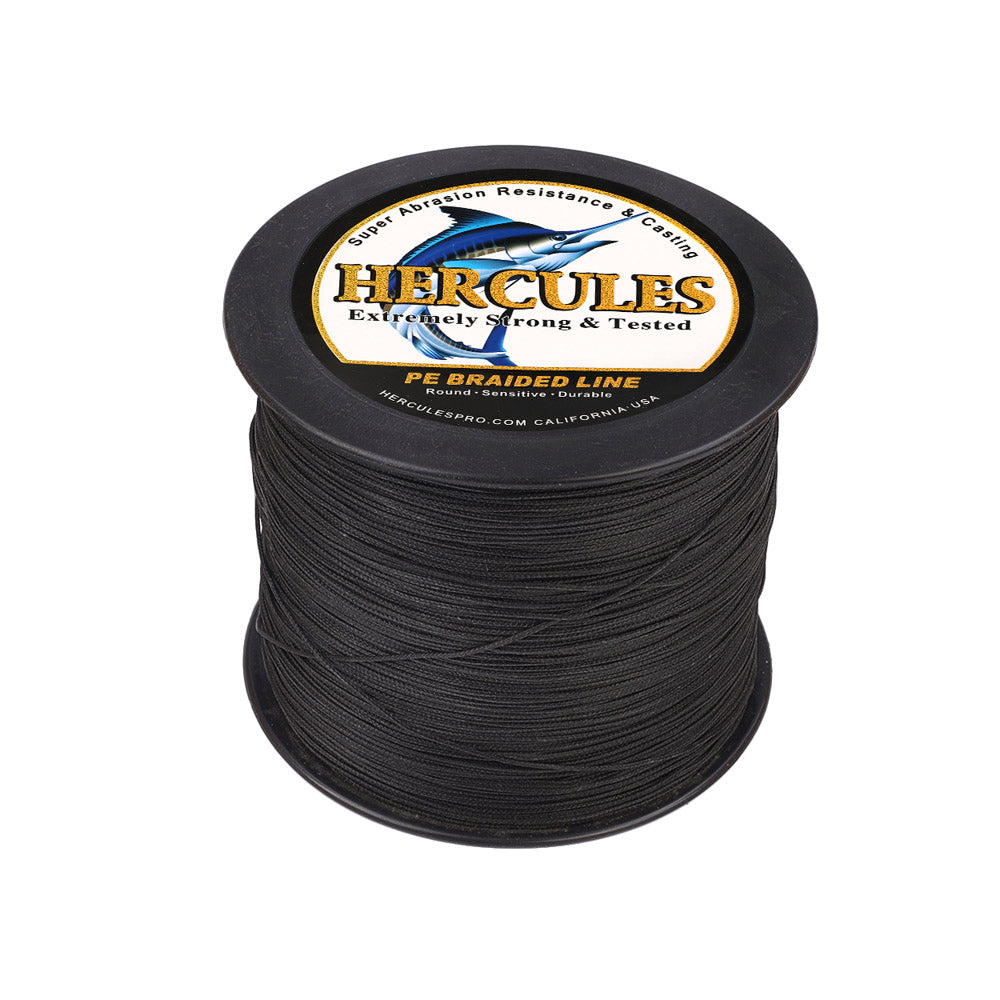 500M 547Yds Black 10lb-300lb HERCULES PE braid Fishing Line 8 Strands HERCULES