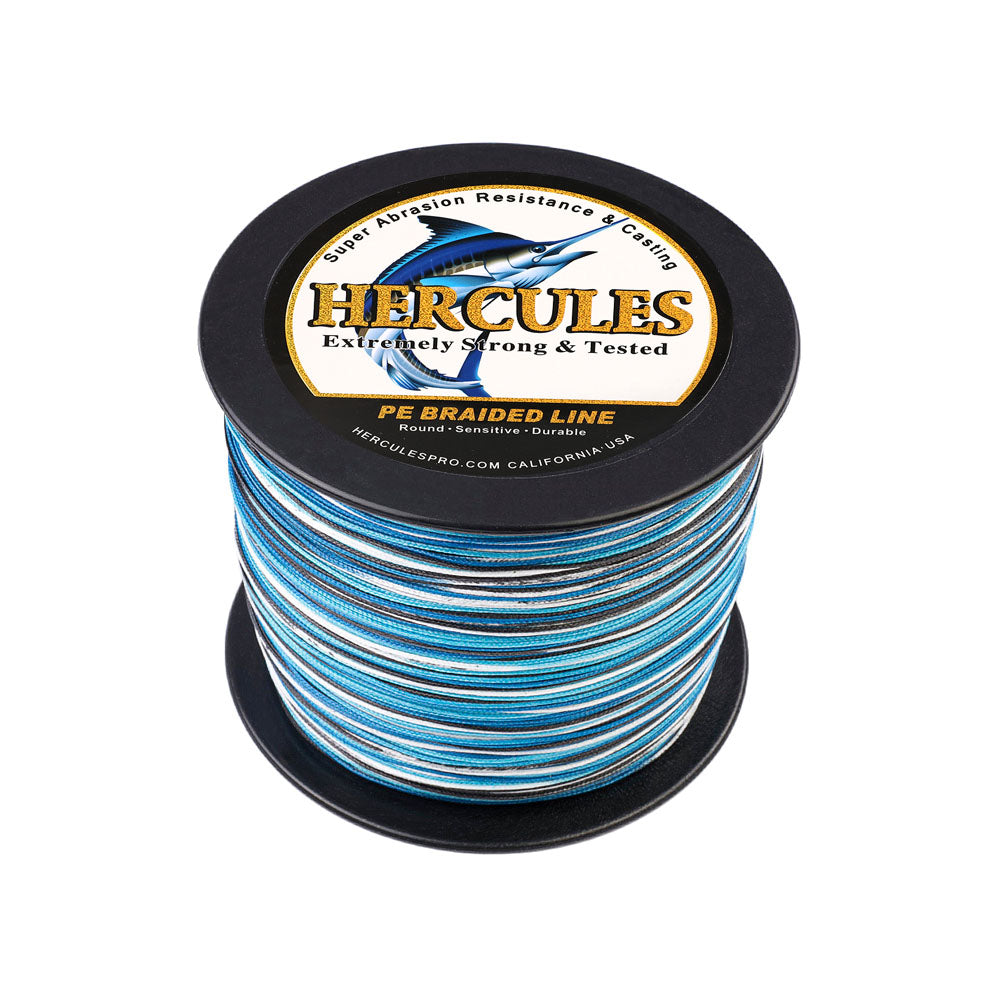 500M 547Yds Camo Blue 10lb-300lb HERCULES PE braid Fishing Line 8 Strands HERCULES