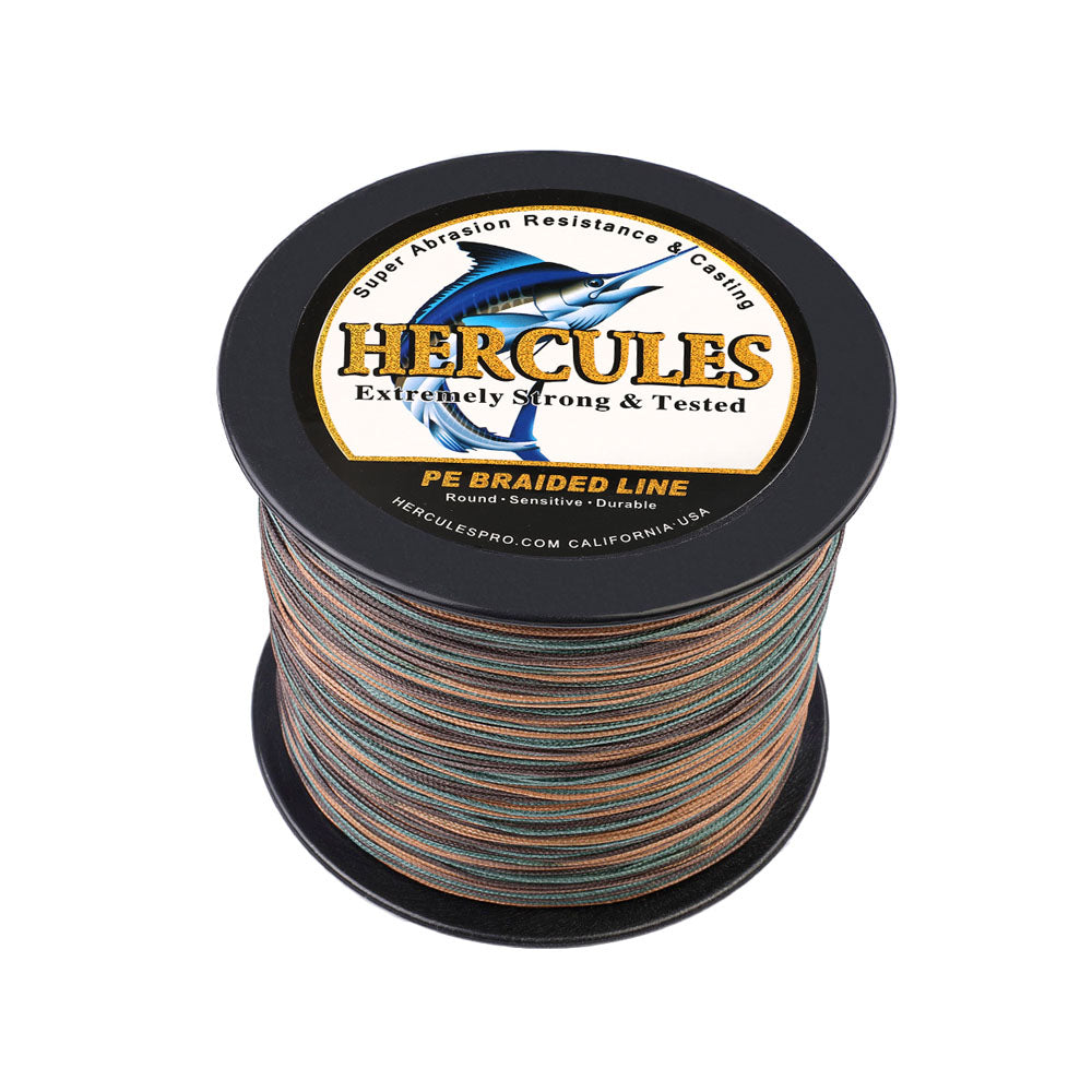 500M 547Yds Camouflage 10lb-300lb HERCULES PE braid Fishing Line 8 Strands HERCULES