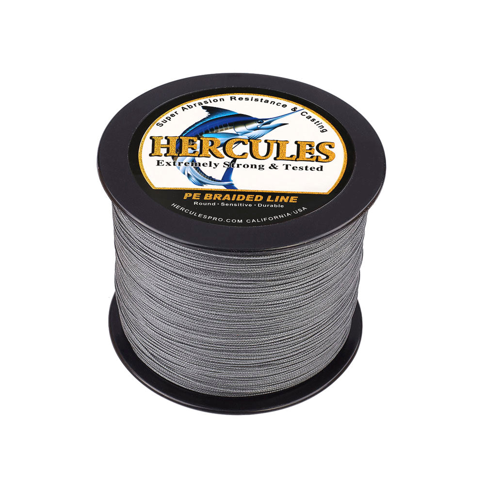 500M 547Yds Grey 10lb-300lb HERCULES PE Braided Fishing Line 8 Strands HERCULES