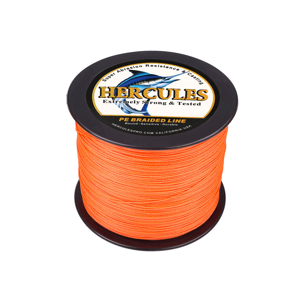 500M 547Yds Orange 10lb-300lb HERCULES PE braid Fishing Line 8 Strands HERCULES