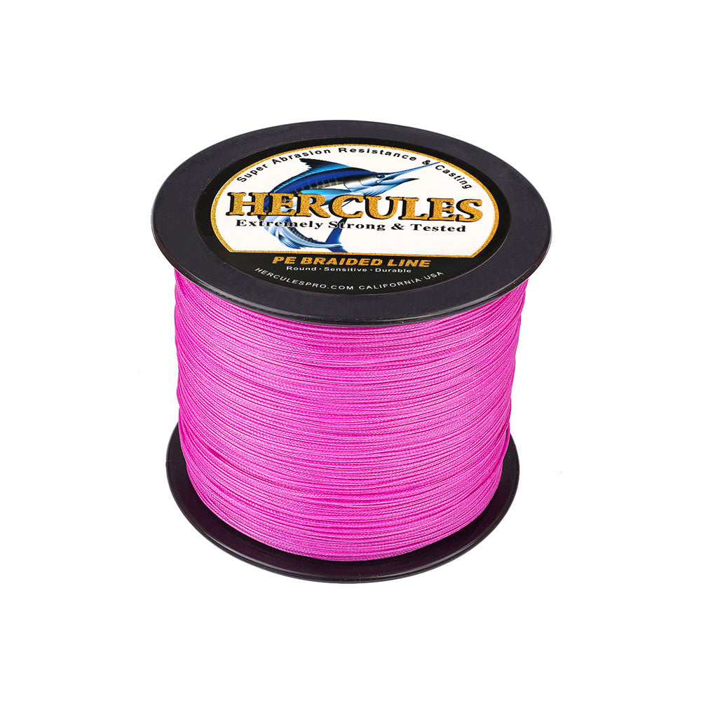 500M 547Yds Pink 10lb-300lb HERCULES PE Braided Fishing Line 8 Strands HERCULES