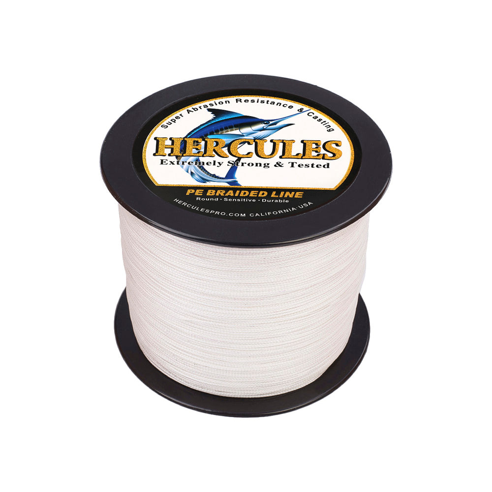 500M 547Yds White 10lb-300lb HERCULES PE Braided Fishing Line 8 Strands HERCULES