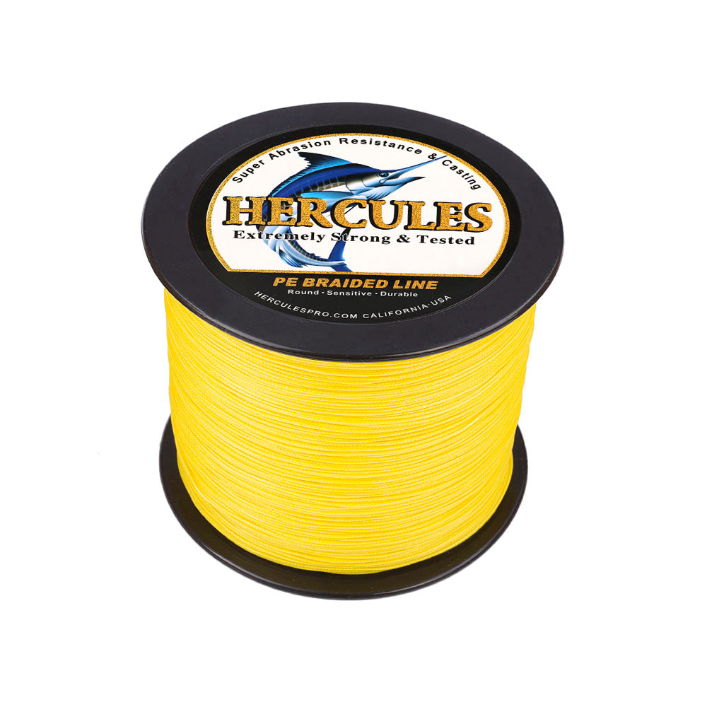500M 547Yds Yellow 10lb-300lb HERCULES PE braid Fishing Line 8 Strands HERCULES