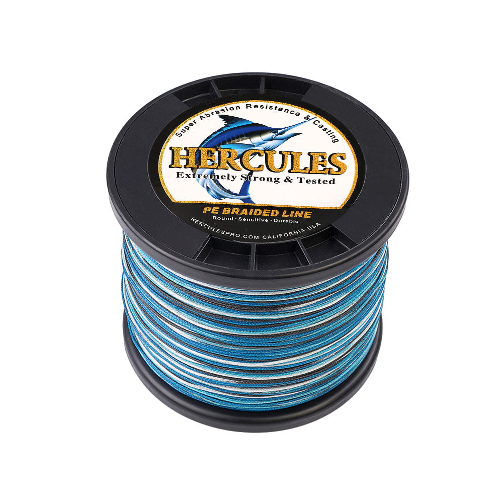 500M 547Yds Camo Blue 10lb-300lb HERCULES PE braid Fishing Line 8 Strands HERCULES