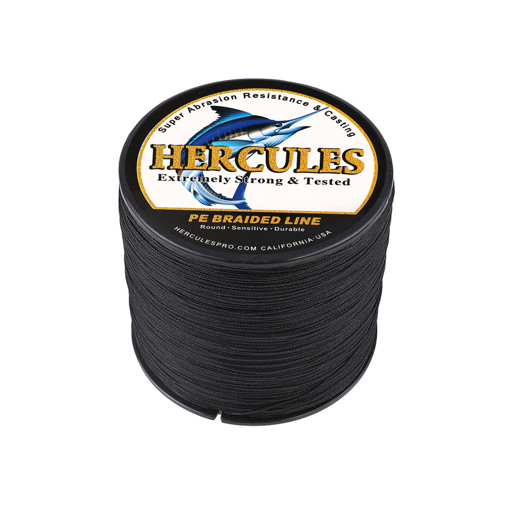 500M 547Yds Black 10lb-300lb HERCULES PE braid Fishing Line 8 Strands HERCULES