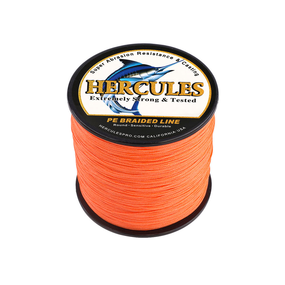 500M 547Yds Orange 10lb-300lb HERCULES PE braid Fishing Line 8 Strands HERCULES