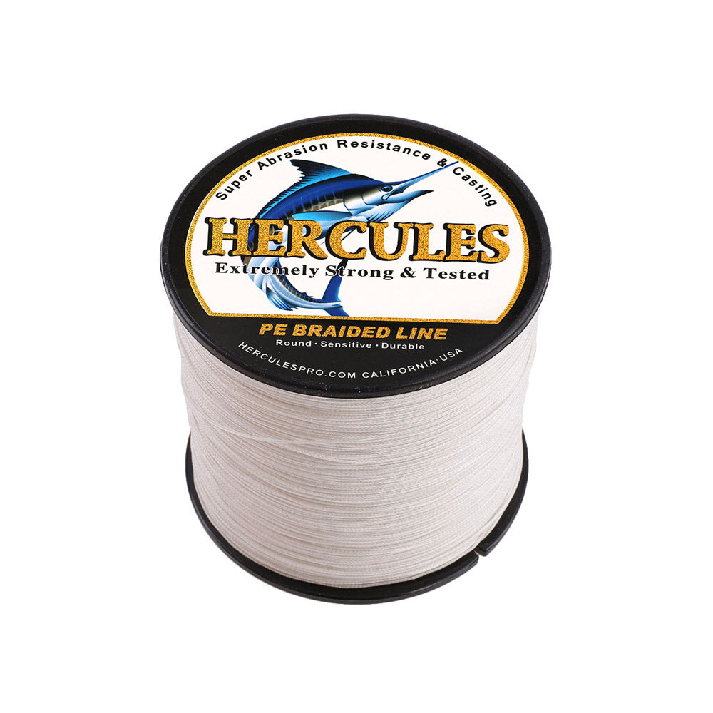 500M 547Yds White 10lb-300lb HERCULES PE Braided Fishing Line 8 Strands HERCULES