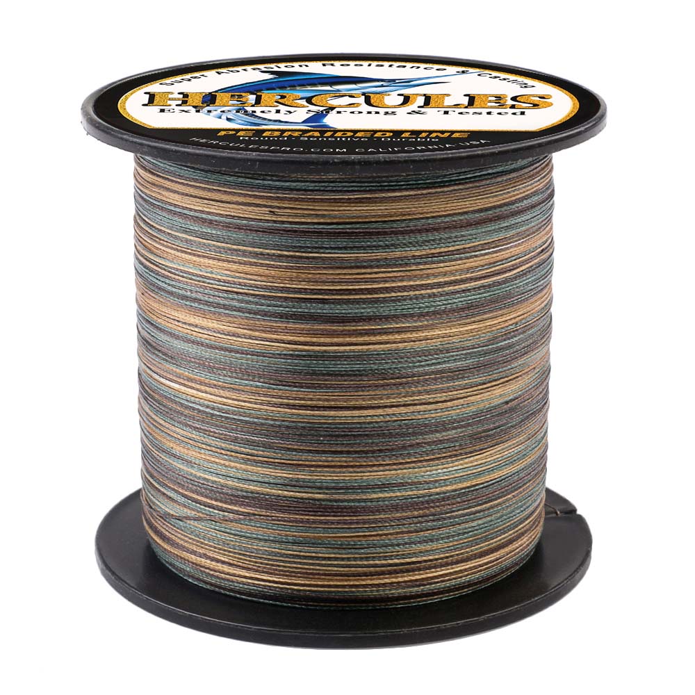 500M 547Yds Camouflage 6lb-100lb HERCULES PE Braid Fishing Line 4 Strands HERCULES
