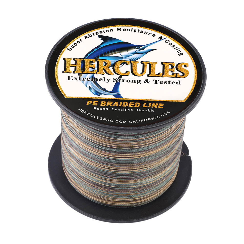 500M 547Yds Camouflage 6lb-100lb HERCULES PE Braid Fishing Line 4 Strands HERCULES