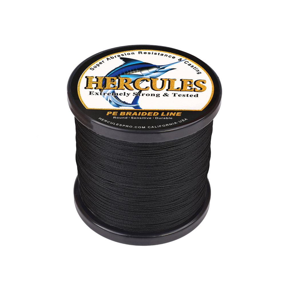 500M 547Yds Black 10lb-300lb HERCULES PE braid Fishing Line 8 Strands HERCULES