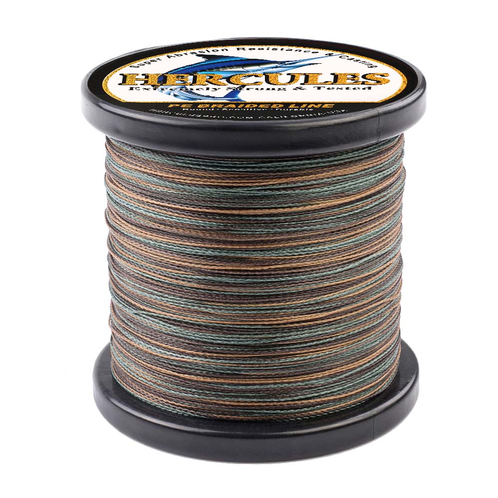 500M 547Yds Camouflage 6lb-100lb HERCULES PE Braid Fishing Line 4 Strands HERCULES