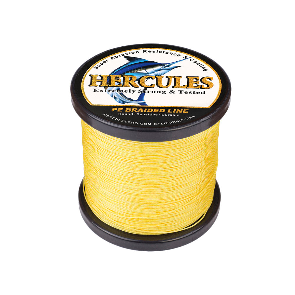500M 547Yds Yellow 10lb-300lb HERCULES PE braid Fishing Line 8 Strands HERCULES