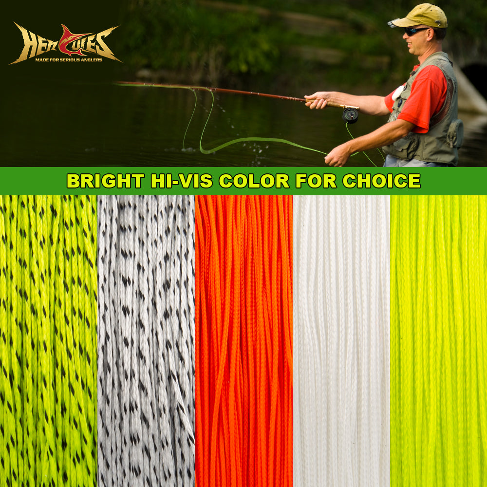 HERCULES Braided Fly Fishing Line Backing with Long-lasting Color HERCULES