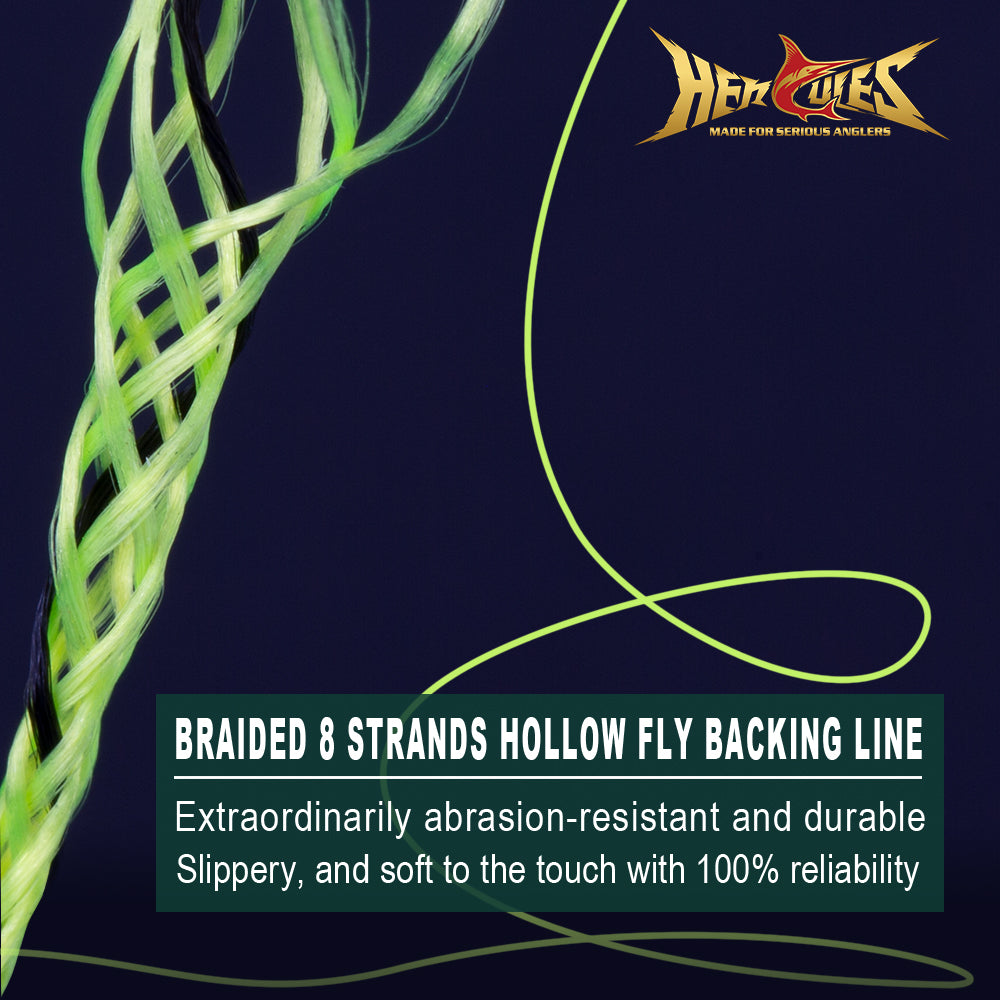 HERCULES Braided Fly Fishing Line Backing with Long-lasting Color HERCULES