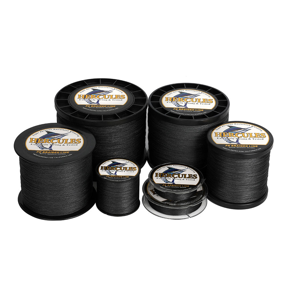1000M 1094Yds Black 6lb-100lb HERCULES PE Braid Fishing Line 4 Strands HERCULES