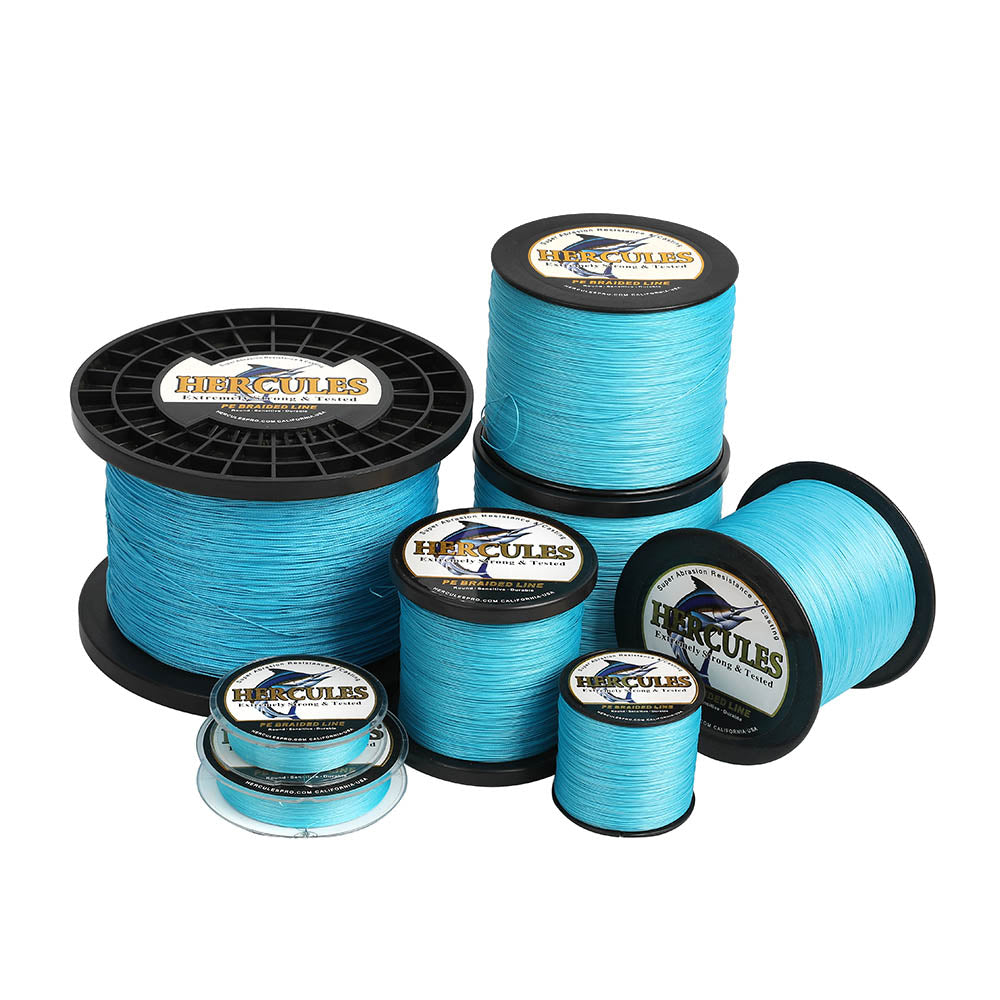 1000M 1094Yds Blue 10lb-300lb HERCULES PE braid Fishing Line 8 Strands HERCULES