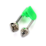 HERCULES Wingsflying 20 Pcs Fishing Rod Extra Loud Alarm Dual Alert Bell Green Silver Tone HERCULES SALE