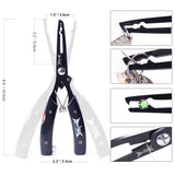 HERCULES Fishing Pliers with Sheath and Lanyard Hook Remover and Cutter With Folding Multitool(6.5") HERCULES SALE