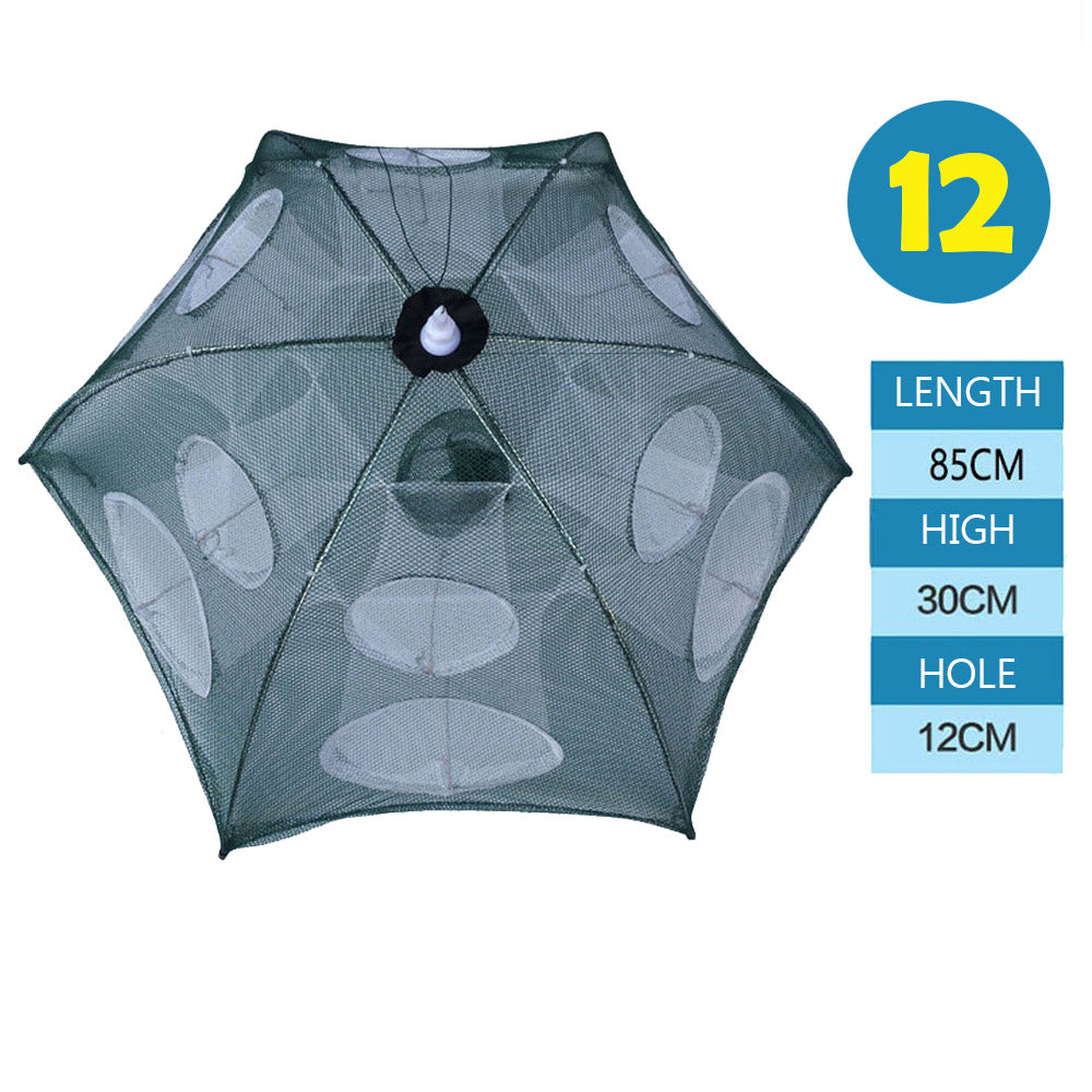 HERCULES Crawfish Trap, Crab Fish Trap, Foldable Fishing Bait Trap Cast Fish Net HERCULES