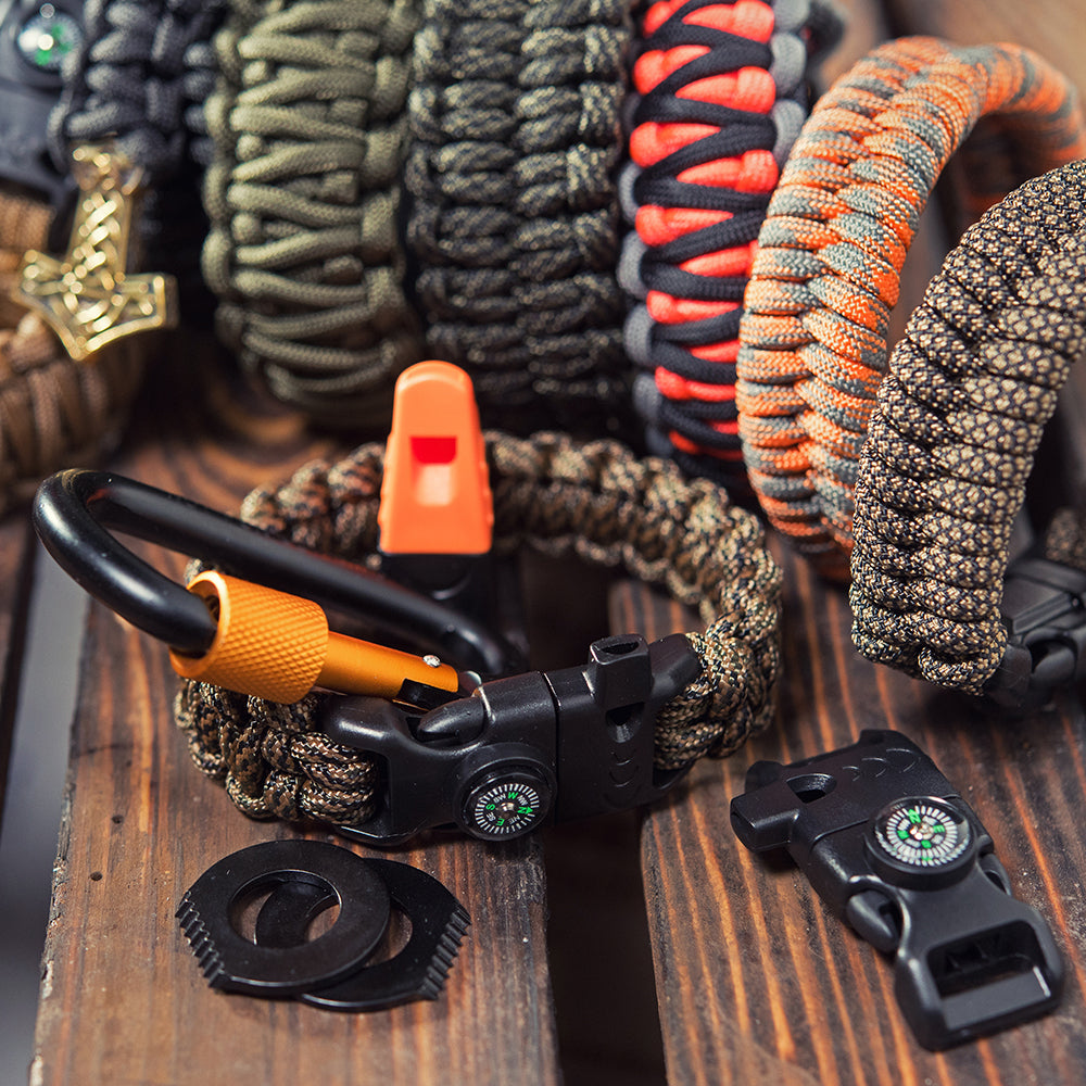 HERCULES Reflective 550 Paracord Imperial Red for Camping Rope Type III Parachute Cord HERCULES