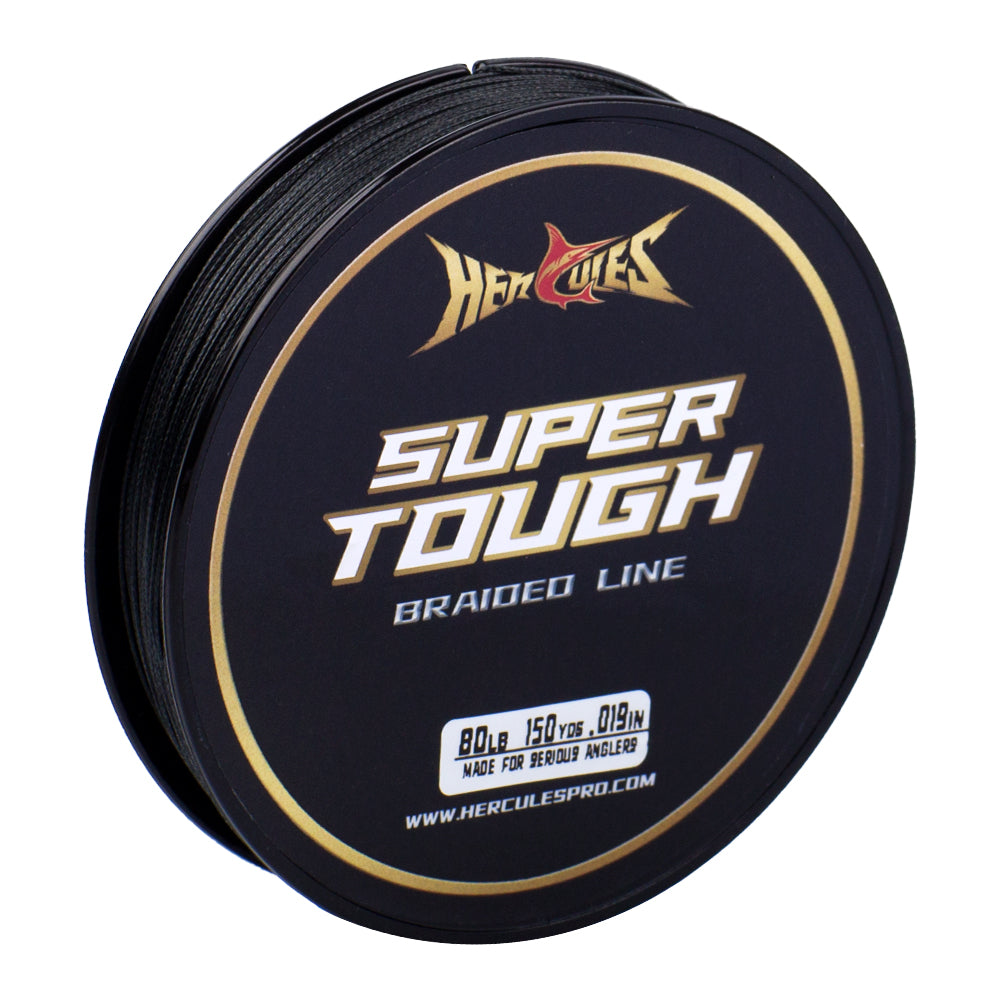 HERCULES SUPER TOUGH Black Braided Fishing Line HERCULES