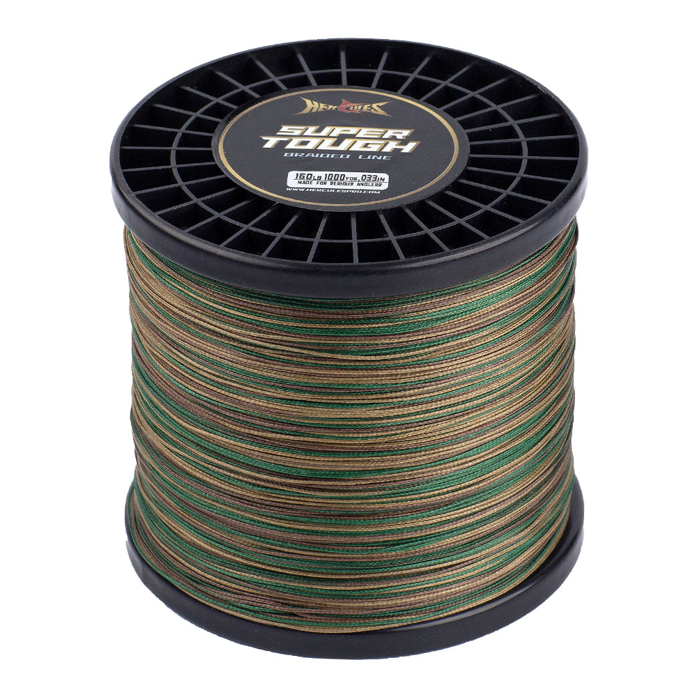 HERCULES SUPER TOUGH Camo Green Braided Fishing Line HERCULES