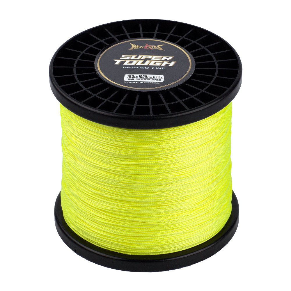 HERCULES SUPER TOUGH  Fluo Yellow Braided Fishing Line HERCULES
