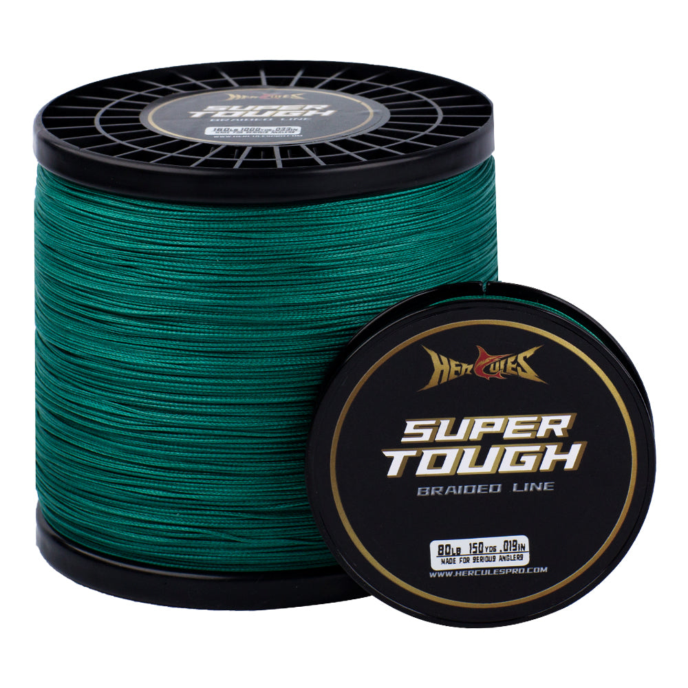 HERCULES SUPER TOUGH Moss Green Braided Fishing Line HERCULES