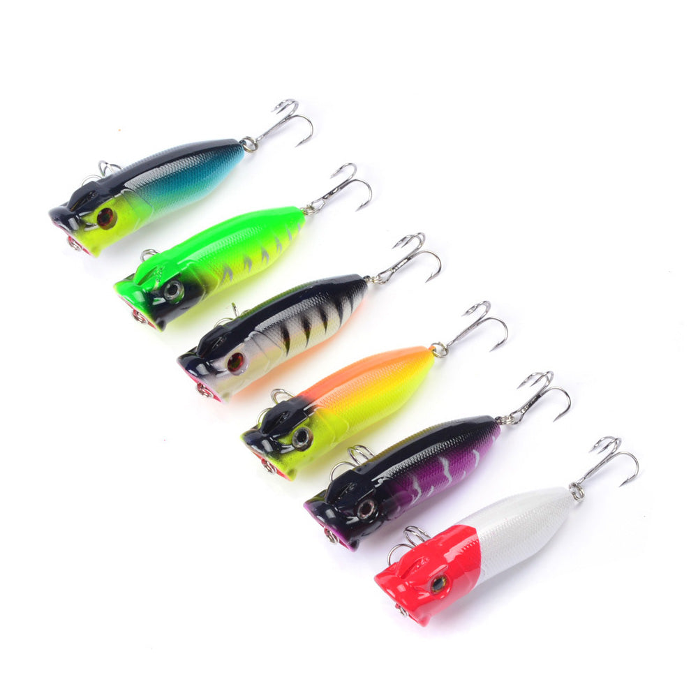 HERCULES Popper Fishing Lure 3D Eyes Wobbler Artificial Hard Bait 6PCS HERCULES SALE