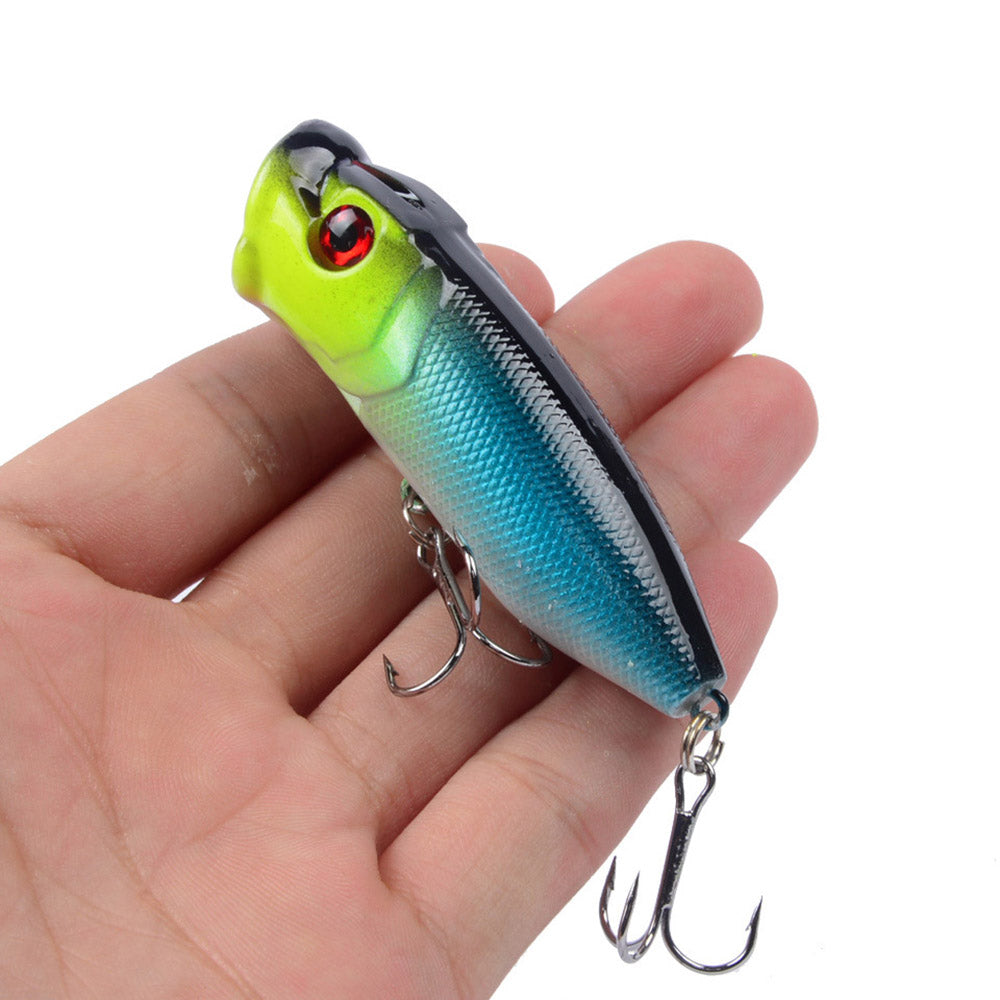 HERCULES Popper Fishing Lure 3D Eyes Wobbler Artificial Hard Bait 6PCS HERCULES SALE