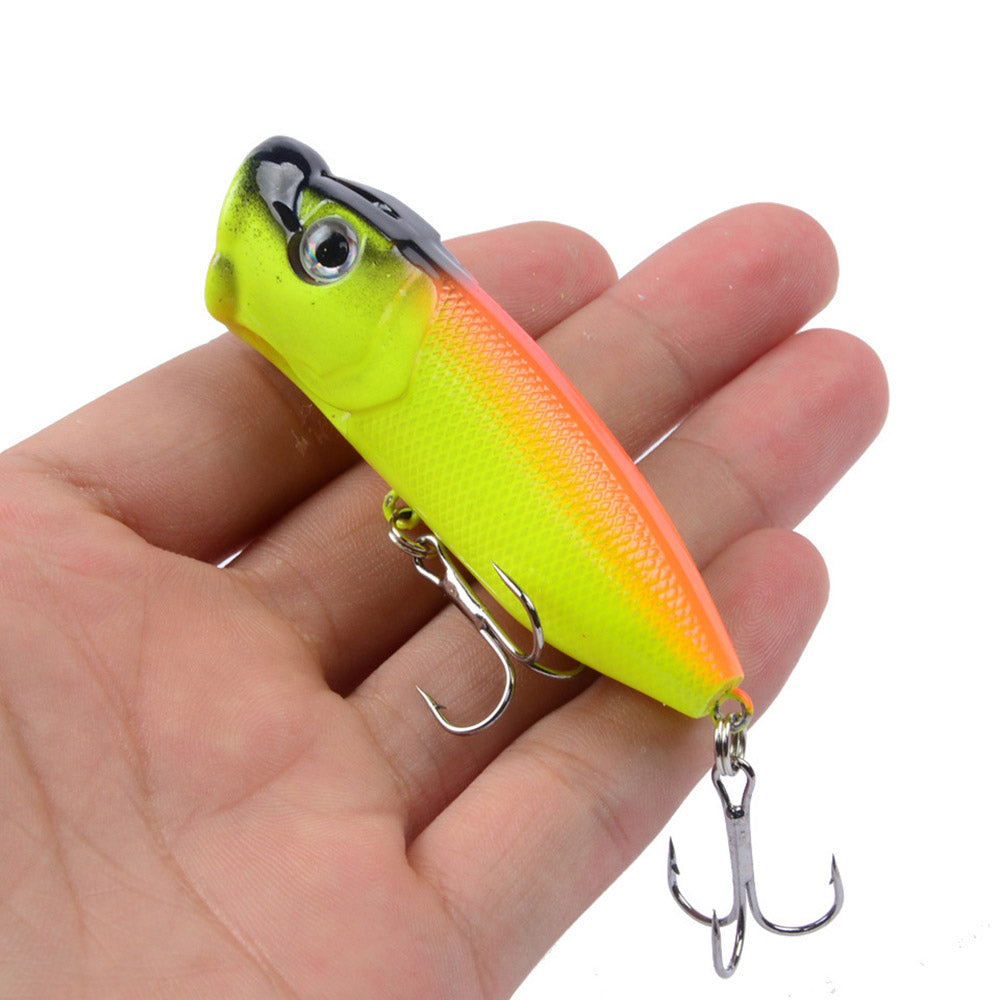 HERCULES Popper Fishing Lure 3D Eyes Wobbler Artificial Hard Bait 6PCS HERCULES SALE