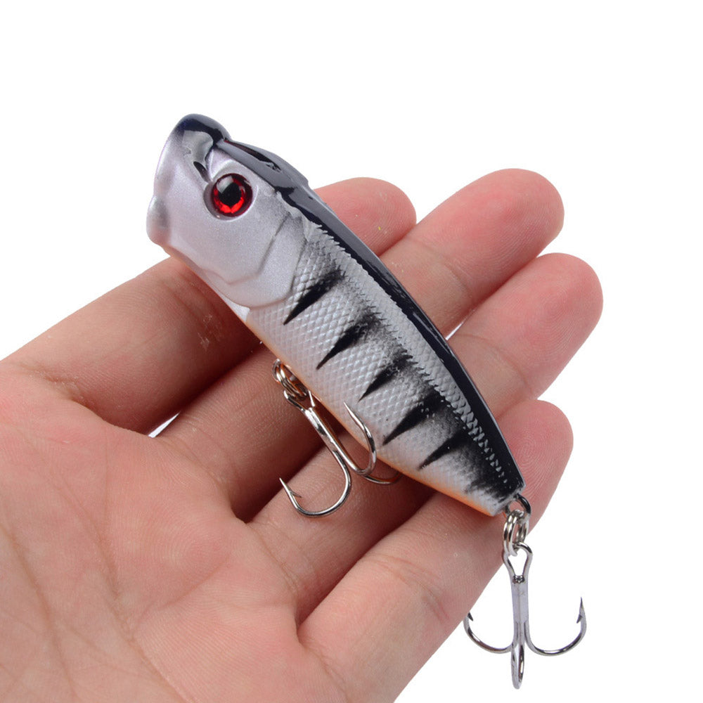 HERCULES Popper Fishing Lure 3D Eyes Wobbler Artificial Hard Bait 6PCS HERCULES SALE