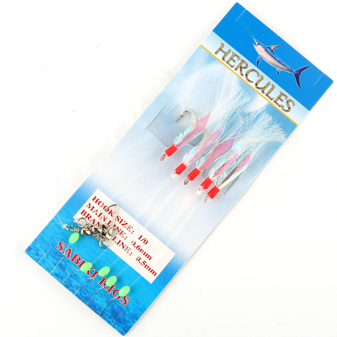 HERCULES SABIKI Lures Bait Feathers Rig Pollack Cod Freshwater Saltwater Fishing Hooks HERCULES SALE