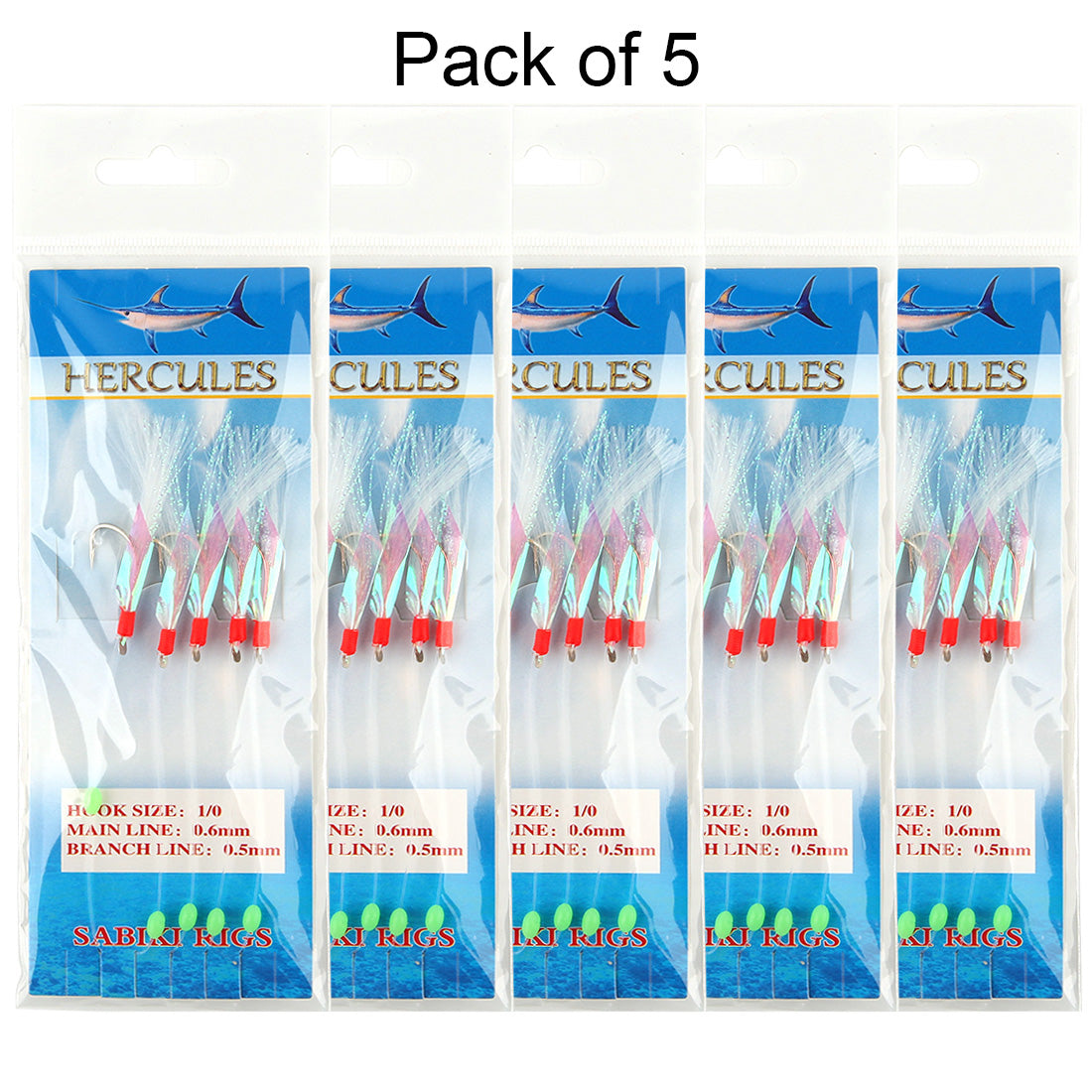 HERCULES SABIKI Lures Bait Feathers Rig Pollack Cod Freshwater Saltwater Fishing Hooks HERCULES SALE