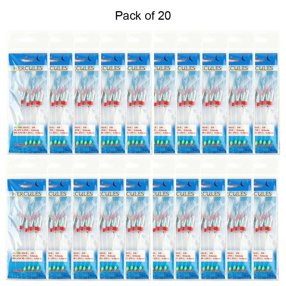 HERCULES SABIKI Lures Bait Feathers Rig Pollack Cod Freshwater Saltwater Fishing Hooks HERCULES SALE