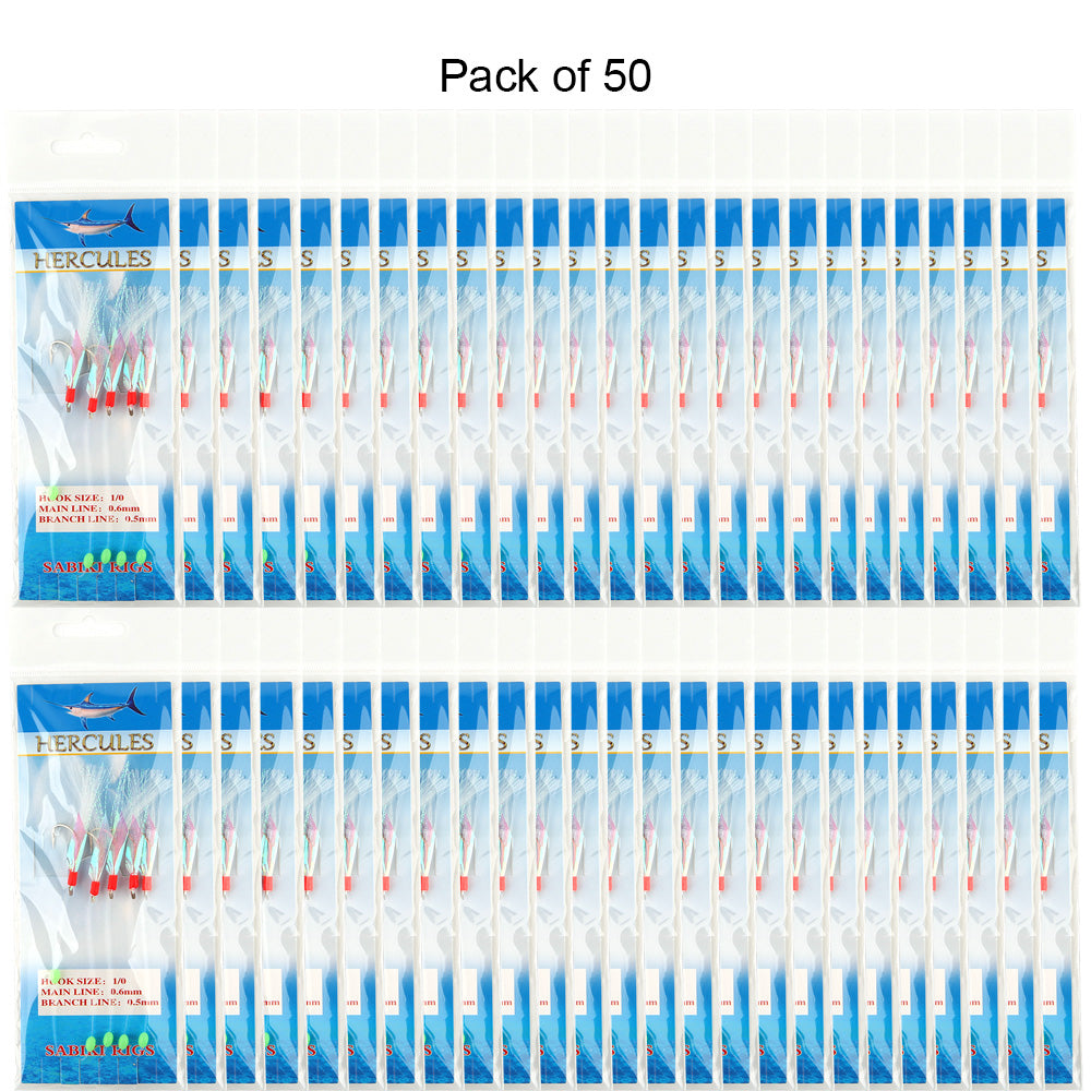 HERCULES SABIKI Lures Bait Feathers Rig Pollack Cod Freshwater Saltwater Fishing Hooks HERCULES SALE