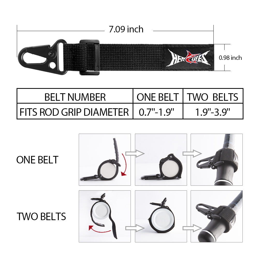 HERCULES Fishing Lanyard with Fishing Rod Tie Belts, Fishing Pole Straps(Pack of 2) HERCULES
