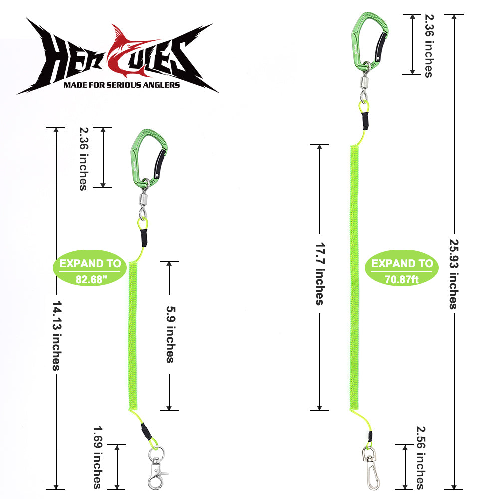 HERCULES M3LPS Heavy Duty Fishing Lanyard Pack of 2(17.7”Plus+ 5.9”) 4 Colors HERCULES SALE