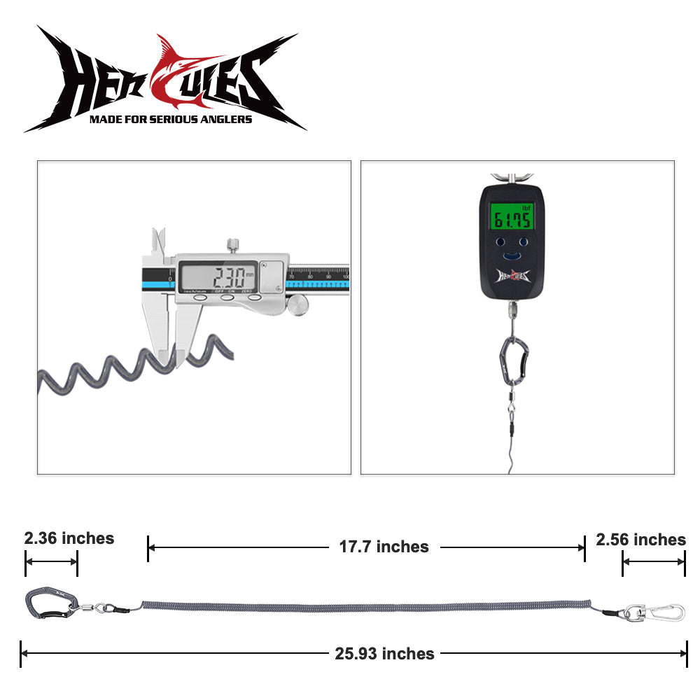 HERCULES Fishing Lanyard with Fishing Rod Tie Belts, Fishing Pole Straps(Pack of 2) HERCULES