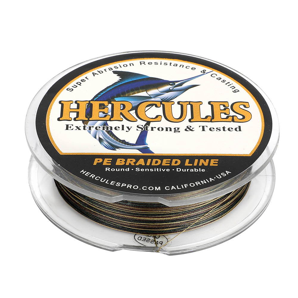 100M 109Yds Camouflage 10lb-300lb HERCULES PE braid Fishing Line 8 Strands HERCULES