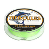 100M 109Yds Fluorescent Green 10lb-300lb HERCULES PE Braided Fishing Line 8 Strands HERCULES