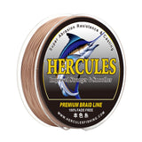 HERCULES No Fade Fishing Line Brown 8 Strands Strong PE Fishing Line 10LB-120LB Braided Fishing Lines HERCULES