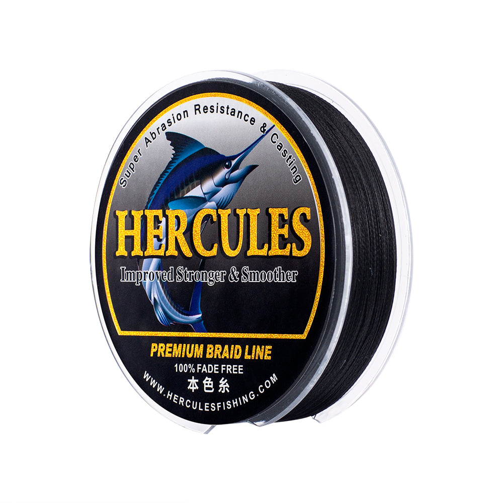 HERCULES No Fade Fishing Line Black 8 Strands 10LB-120LB PE Braided Fishing Line HERCULES